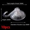 Multifunctional Heavy-Duty Suction Cup Hook Transparent and Reusable Bathroom Towel Rack Clothes Hanger Hook for Glass Kitchen