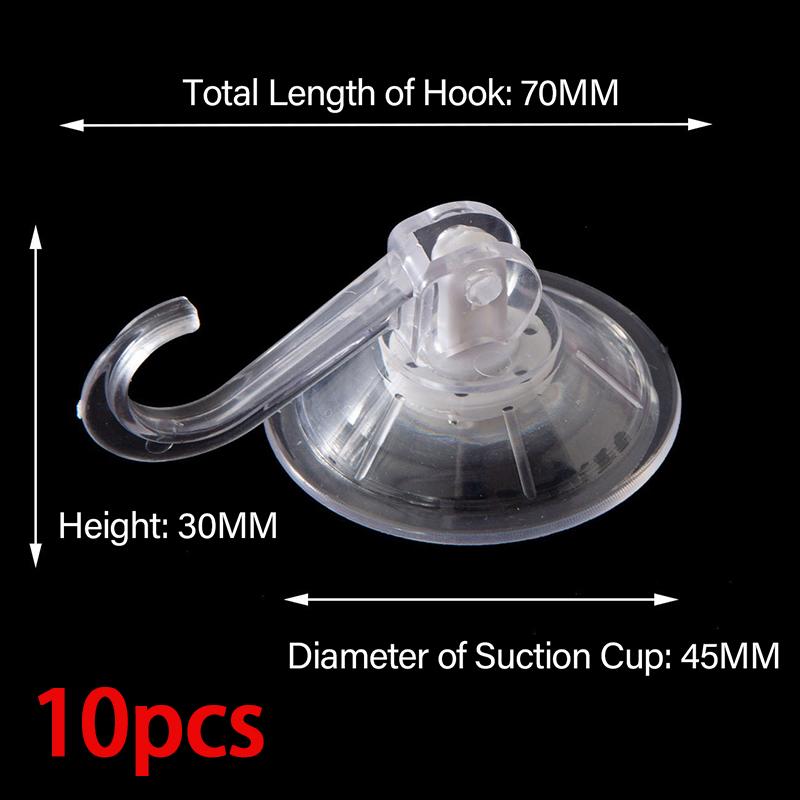 Multifunctional Heavy-Duty Suction Cup Hook Transparent and Reusable Bathroom Towel Rack Clothes Hanger Hook for Glass Kitchen