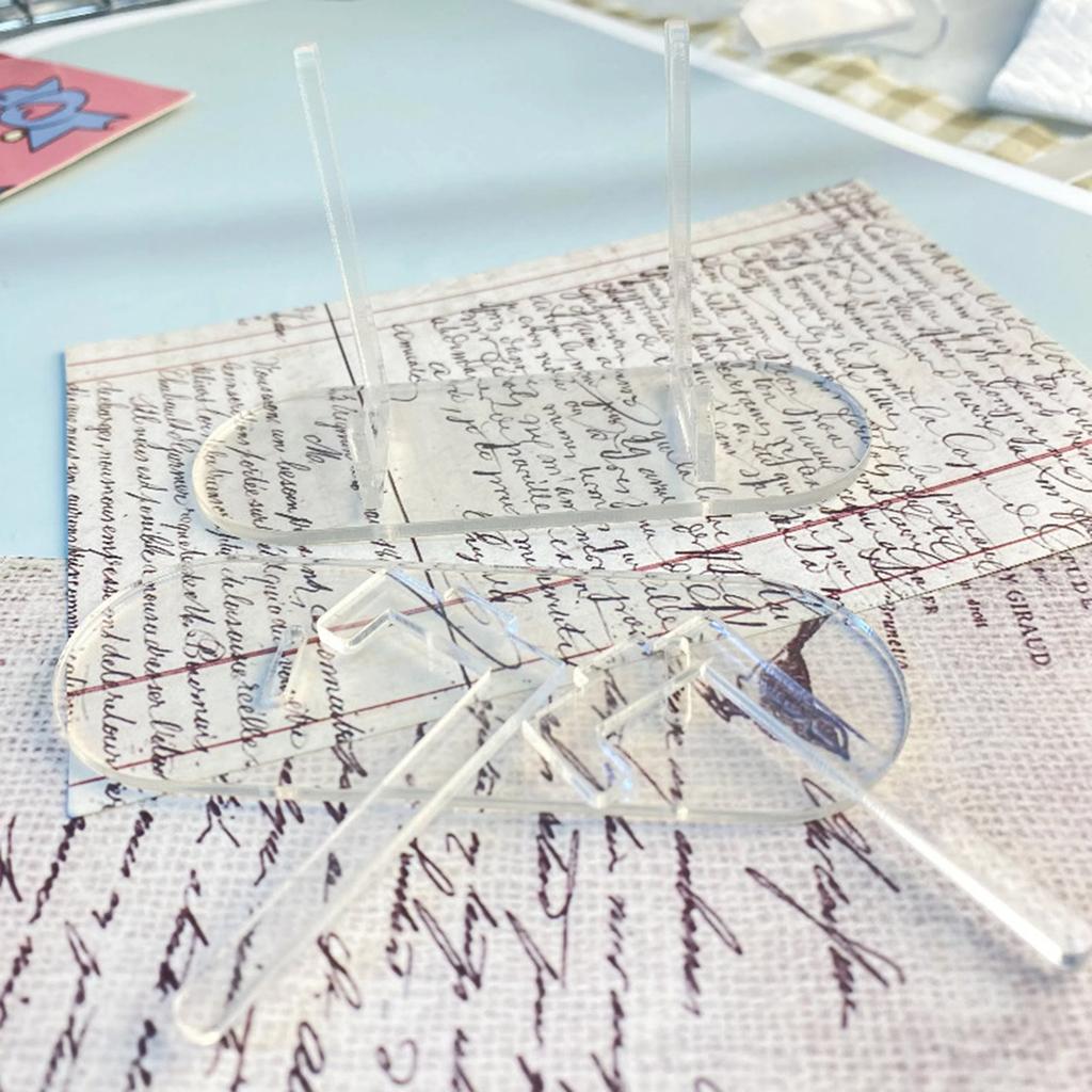 10Pieces Clear Acrylic Card Stands for Graded Sports Cards and Trading Card Display Challenge Coin Small Easels Stands