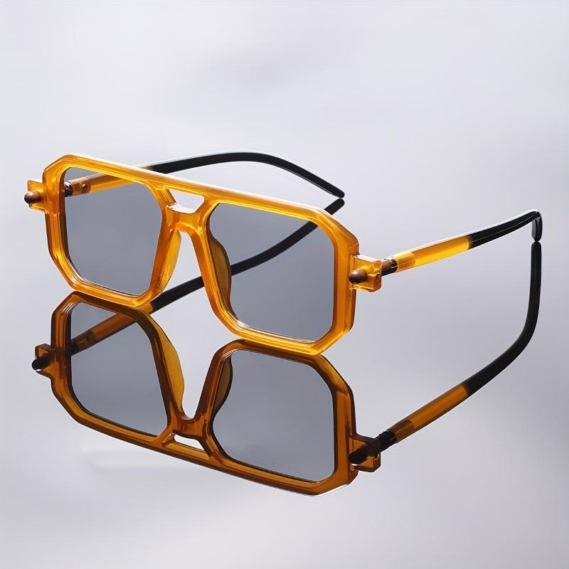 1 Pair of Square Frame Fashion Glasses Ideal for Fashion Enthusiasts