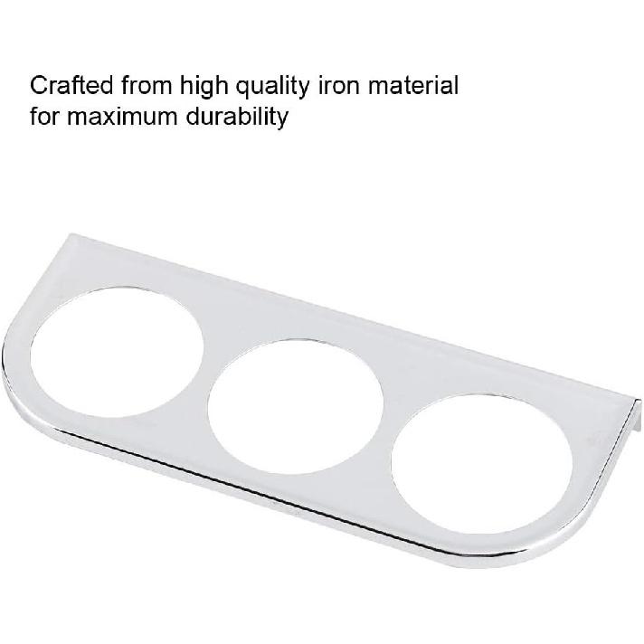 Gauge Holder,52mm/2in 3-Hole Triple Instrument Panel Shell Gauge Mounting Bracket Car Dashboard Meter Iron Holder(Silver) Gauge Bracket