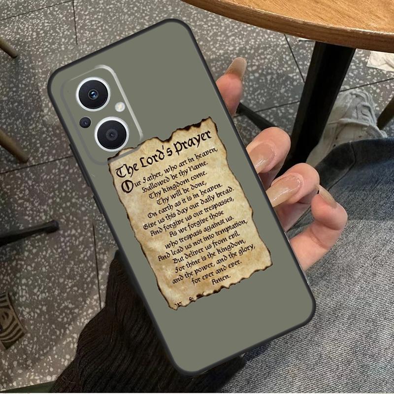 Christianity Lord Prayer For OPPO Reno 14 13 12 11 10 Pro 8T 11F 12F 13F 14F 7 8 Lite OPPO Find X8 X6 X5 X9 Pro Case