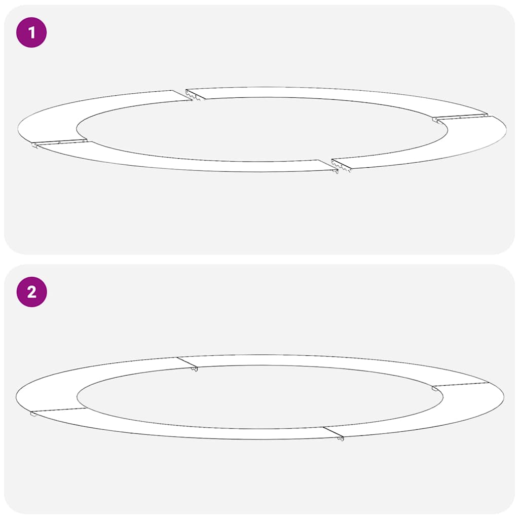 Tree Ring Suitable for Flat Tree Trunk White Ø90   120 Cm Steel