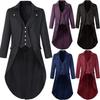 Gothic Medieval Steampunk Coat Trench Vampire Magician Men's Steampunk Halloween