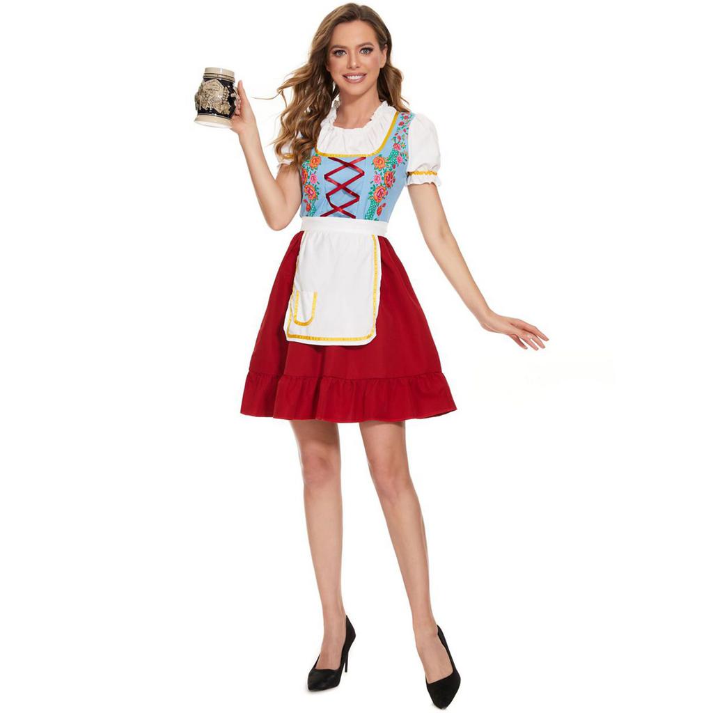 New German Oktoberfest Costumes, Maid Costumes, Parent-child Bar Waiter Dresses