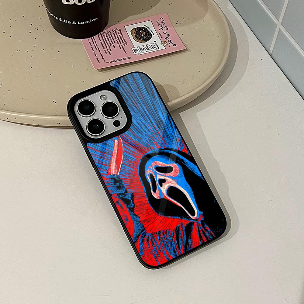 Halloween S-screams Phone Case for Iphone 17 16 15 14 Air 13 12 11 Pro Max Mini Plus Fundas Shell PC+TPU Cover