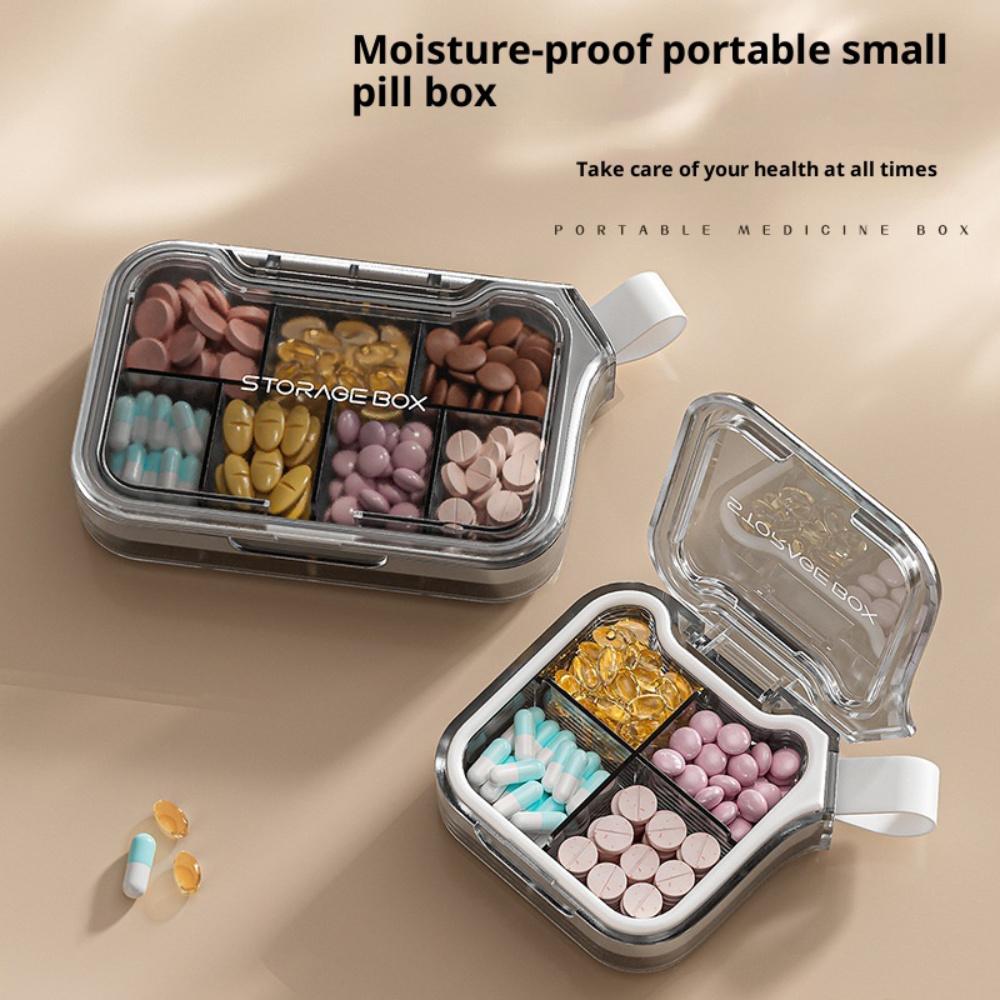 Travel Waterproof Medicine Organizer Small Pill Box Pill Case Pill Organizer Purses Compact Travel Medicine Holder for Vitamins