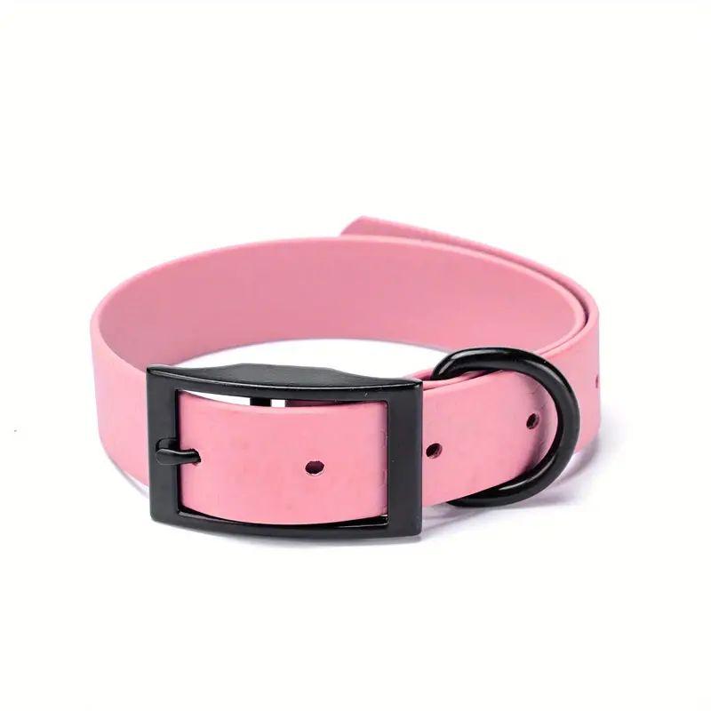 

Новая Мода Ошейник для Домашнего Пита Высокого Качества ПВХ Водонепроницаемый Тренировочный Ошейник Грязеотталкивающий Легко Чистить для Маленьких Средних Больших Собак M розовый