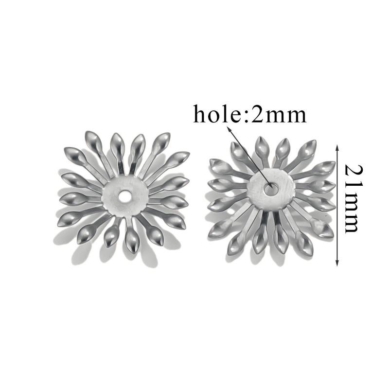 Stainless Steel Petal Bead Caps, Bead Caps with 18k Vacuum Plating, Diy Necklace Bracelet Jewelry