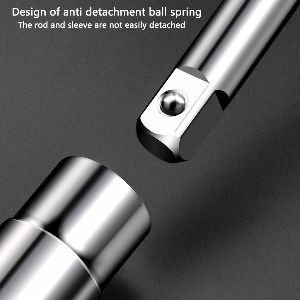 15.75inch/400mm Universal Extended Lug Wrench, 4 Way Tire Iron Nut Wrench Set with Storage Bag Standard Sockets