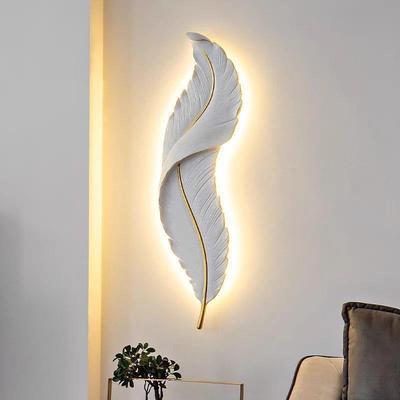 Nordische Feder-Wandleuchte - Luxuriöse & Kreative Beleuchtung für Wohnzimmer, Schlafzimmer, Nachttisch und Eingangsbereich