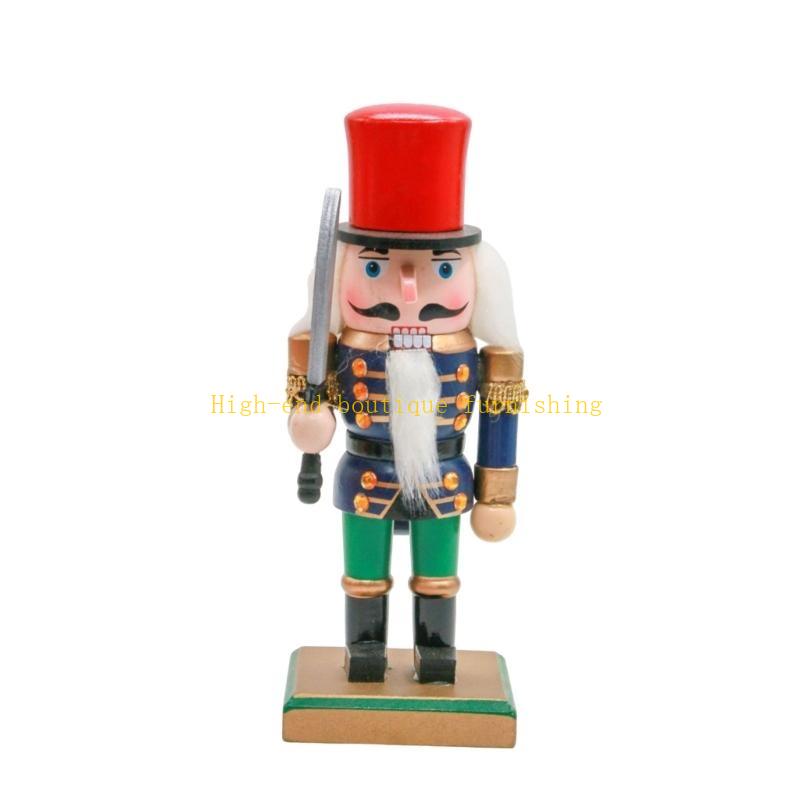 Christmas Soldier Doll Decorations Soldier Figure Exquisites Appearance синий