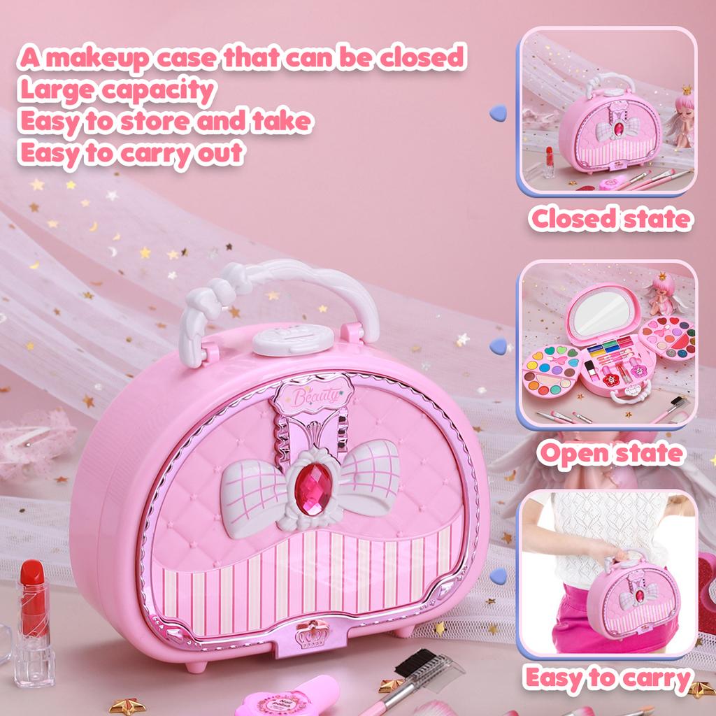 Juguetes Juguetes para Niños Maquillaje Lavable para Niña - Kit de Maquillaje para Niña, Set de Maquillaje Real, Cumpleaños para Niña de 4 5 6 7 8 9 10 Años Regalo para Niños