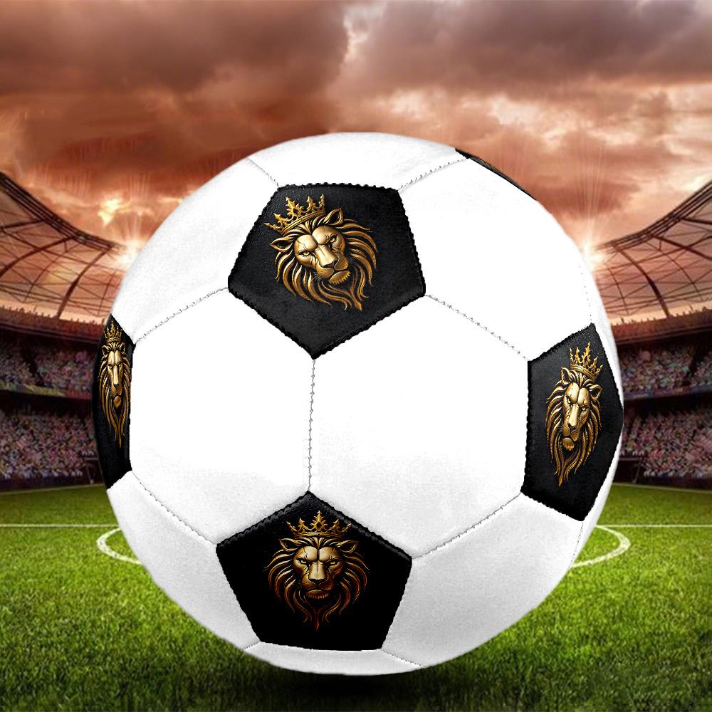1PC Golden Lion Majesty Soccer Ball Size 5 Football Machine Sewn Indoor/Outdoor Universal Football S108