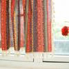 American Cotton And Linen Printed Curtains Finished Non-Punching Rural Kitchen Hanging Curtains Colored Fringed Coffee Short Curtains