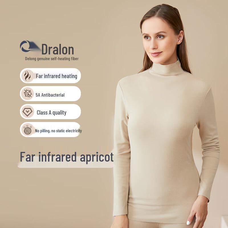 

Hanmianjiang Women s De Velvet Far-Infrared Turtleneck Thermal Top XL