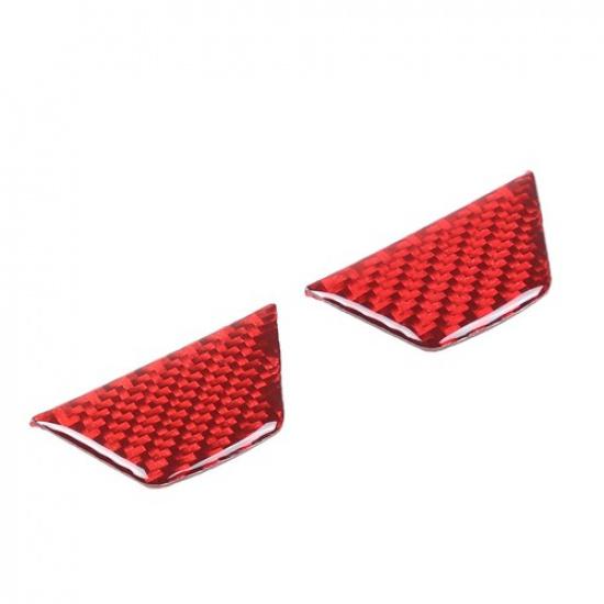 Red Carbon Seat Belt Base Upper trim Sticker Cover For BMW 3 Series E90 05-12