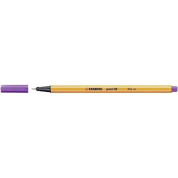 Stylo-feutre pointe fine 0,4mm - STABILO - Lot de 10 pochettes de 8 stylos-feutres pastel