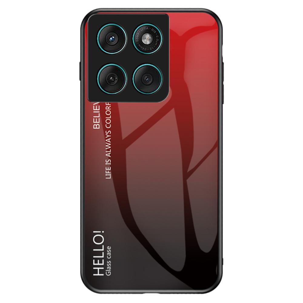 Pro Motorola Edge 60 Fusion 5G/Edge 60 5G Pouzdro Odolné proti poškrábání Tvrzené sklo+PC+TPU Kryt na telefon