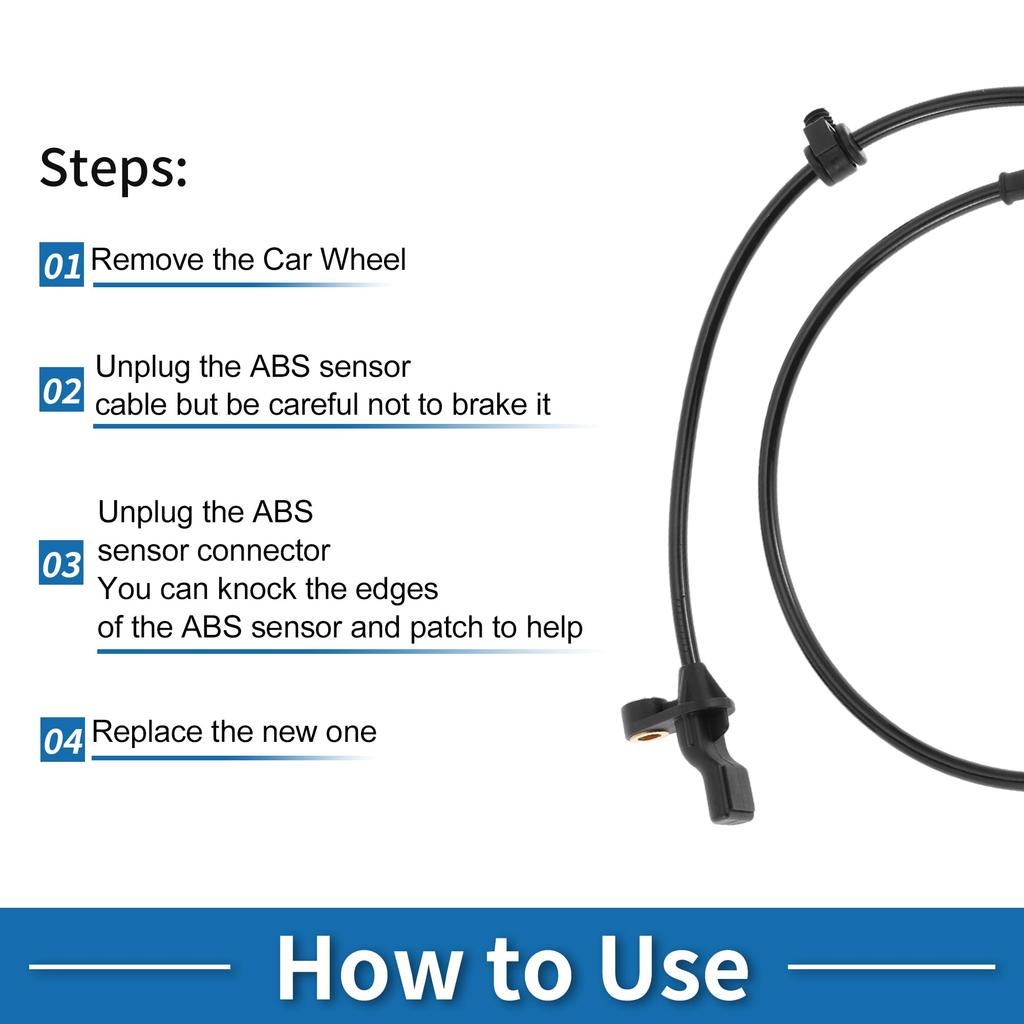 ABSOPRO ABS Wheel Speed Sensor for Chrysler PT Cruiser 2004-2010 #: 4860038AD ABS Sensor, Anti-Lock Brake System Sensor