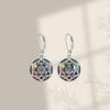 Bohemian Retro European & American Ethnic Style Inlaid Gemstone Earrings