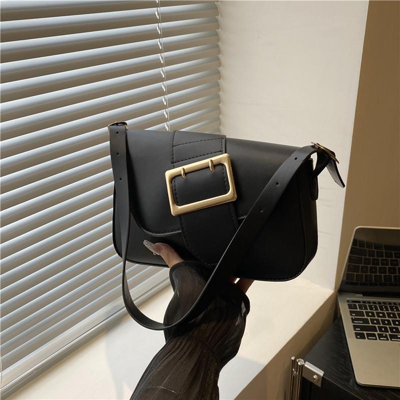 

Niche fashion retro small bag women s bag new trendy temperament underarm bag shoulder small square bag чёрный