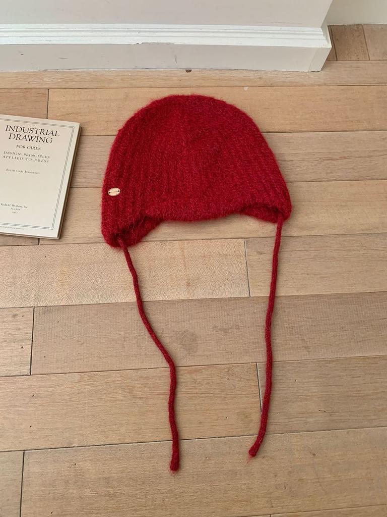 Knitted Wool Blend Beanie Stretchy Hat Women Windproof & Warm For Cycling, Hiking, And Daily Wear Cold Cap Soft New