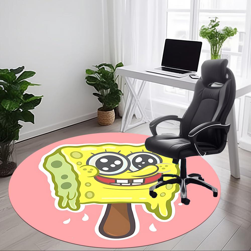 1pc SpongeBob SquarePants Office Round Area Rug, Under Office Chairs Bedroom Living Room Home Decor A1016307