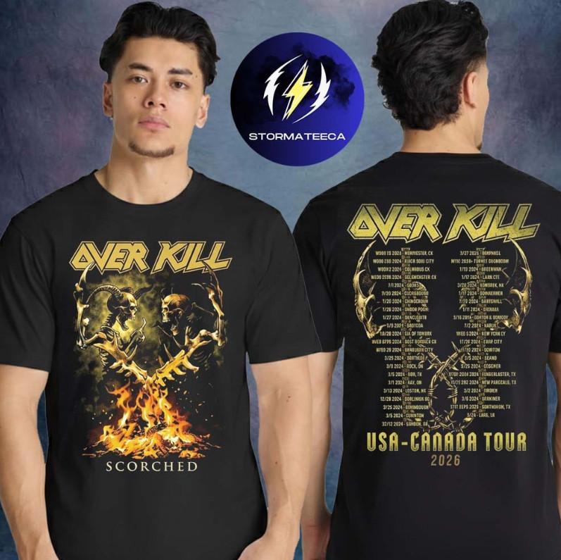 

Overkill Thrash Of The Titans Us Tour 2026 With Testament TShirt Unisex T-Shirt XL