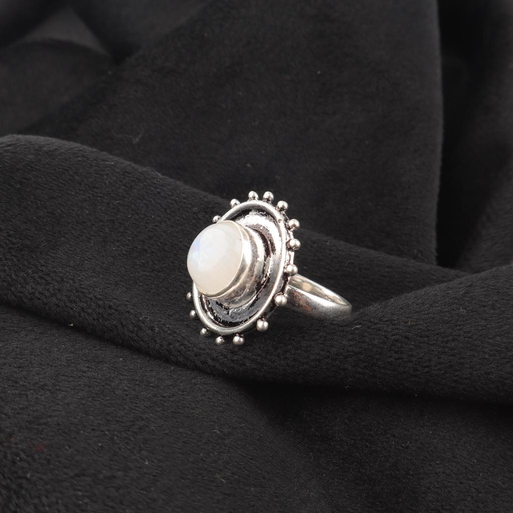 Rainbow Moonstone Ring Gemstone Jewelry, 925 Solid Sterling Silver Ring, Handmade Jewelry Ring For Wedding Gift