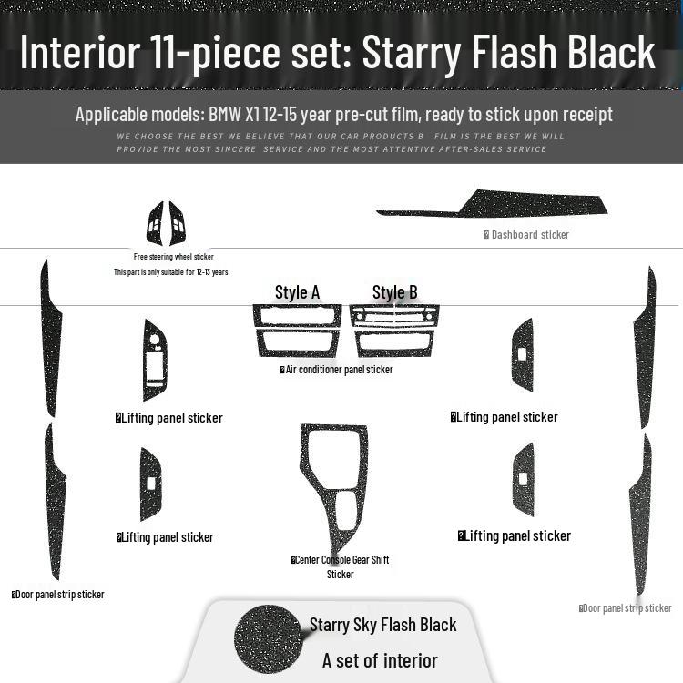 BMW X1/X2 Interior Carbon Fiber Trim Sticker (2012-2021) - Free Replacement for Damage