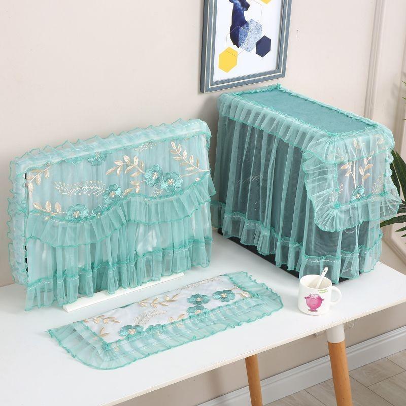 Fabric Lace Design European Style Computer Desktop Dustproof Computer Cover Cloth Keyboard Computer Host Cover Cloth 3PCS ZG266