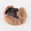 Winter Warm Faux Leather Aviator Hat With Ear Protection Unisex Thick Fur Lined Cap Cold Weather Riding