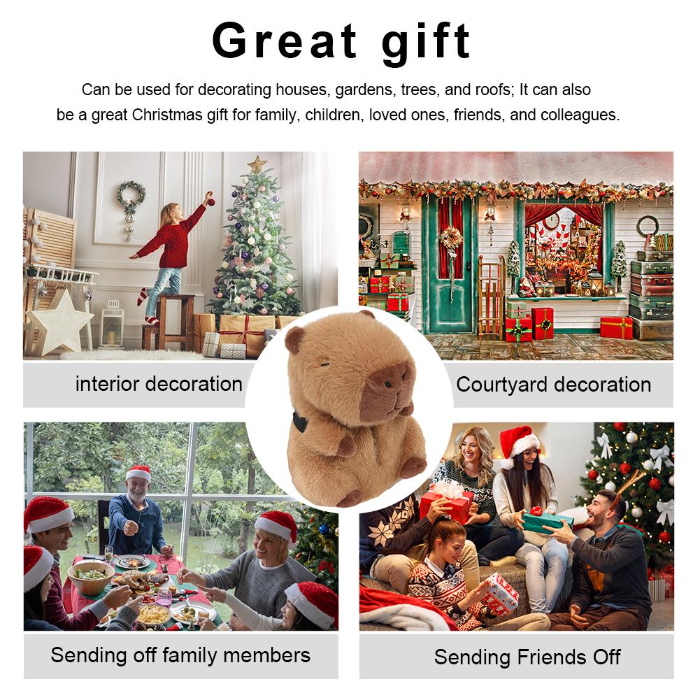 Weicher Tier-Papierhalter aus Plüsch mit Fixiergurt Capybara-Taschentuchbox fürs Auto, Plüsch, süße Tiere, Auto-Papierboxen, tragbare Papierhülle fürs Auto