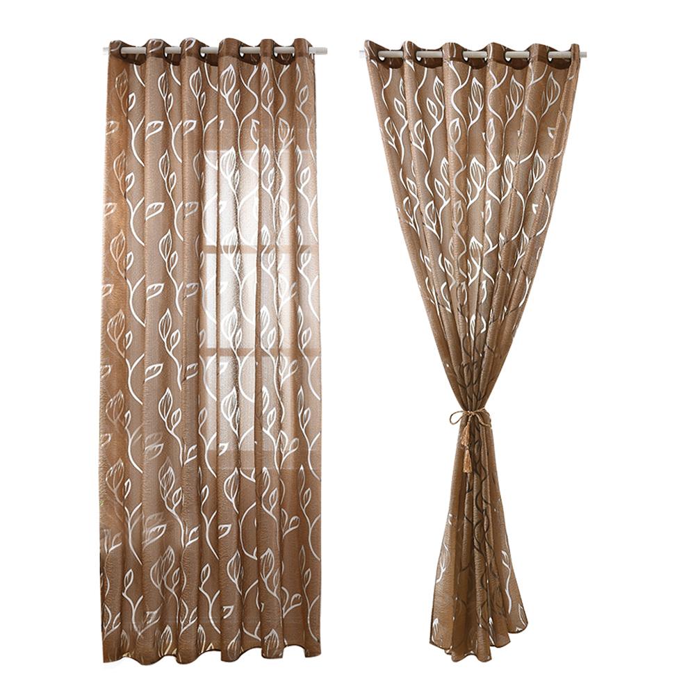 Floral Printed Curtains Window Gauze White Living Room Drape Fashion Polyester Washable Warm Winter Style Bedroom Cafe Shop