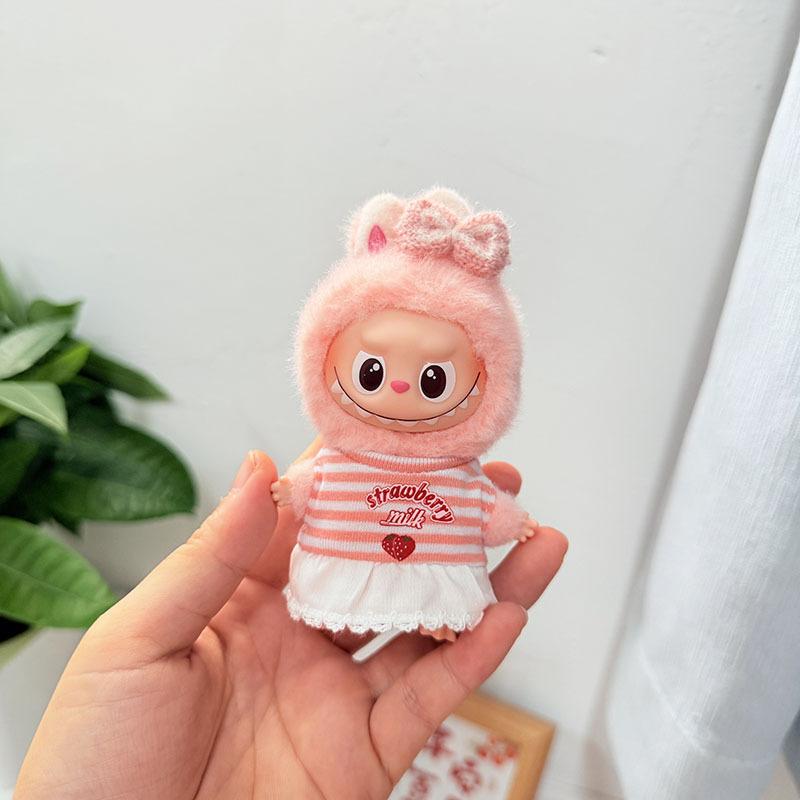 Mini Version 4.0 Vinyl Face Plush Blind Box Doll Clothes Christmas Set Small Nose Gaga Heart Bottom Password