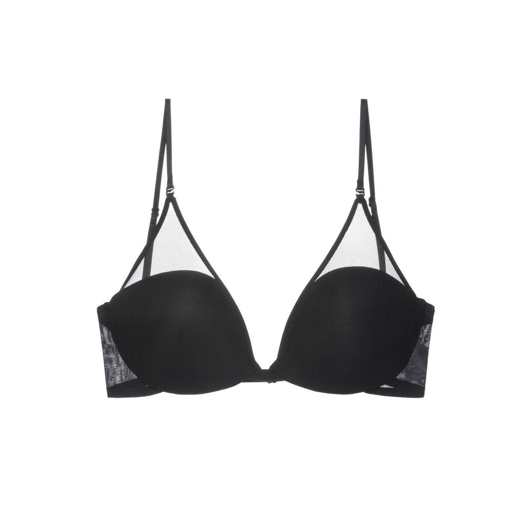 Reggiseno Lingerie Sexy in Rete con Scollo all'americana Francese - Valorizza il Seno Piccolo, Scollo a U, Splendido Design sulla Schiena