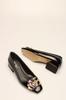 Black Patent Leather Stone Women's Heels