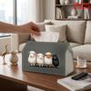 2D Flat 1pc, Tissue Box. Four Sheep In a Row Pattern Napkin Dispenser, Reusable, Daily Desktop Tissue Storage Box, Suitable for Kitchen, Living Room,
