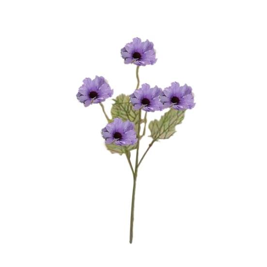 Artificial Flowers 5 Heads Faux Silk Wildflowers with Stems Fake Spring Flower Bouquet for Home Wedding Garden Vase Decor