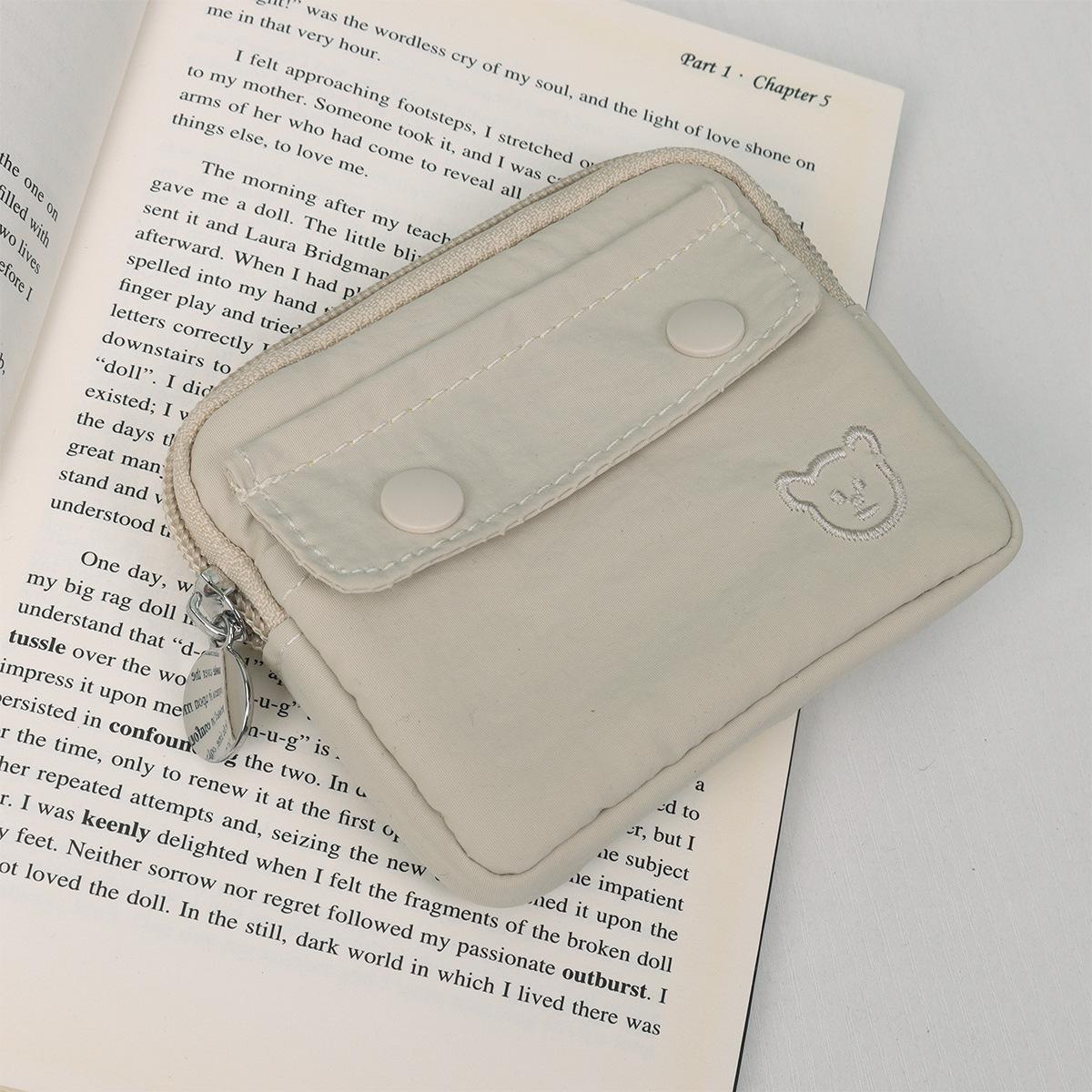 

Милый водонепроницаемый кошелек на молнии для монет и карт - Клатч большой вместимости бежевый