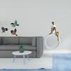 Wooden Bird Wall Art And Girl Figurine Statue for Garden Study Room Farmhouse Bedroom Bookshelf