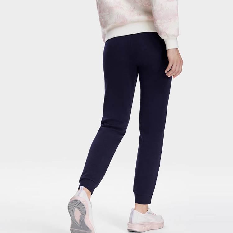 FILA 2023 Autumn New Knit Long Pants Basic Simple Cuff Fitness Sports Pants Women pants Dark-Blue A11W341602FNV