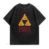 Funny Gamer The Legend Of Pizza Paraody Retro Gaming Geek Motif T Shirt Top Gift Vintage Washed Unisex Homme Graphic