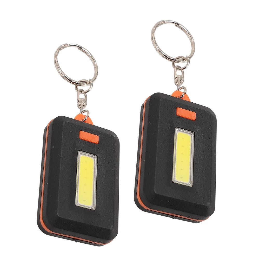 2Pcs Mini Emergency Light Portable Pocket Key Chain Flashlight for Outdoor Cycling Fishing