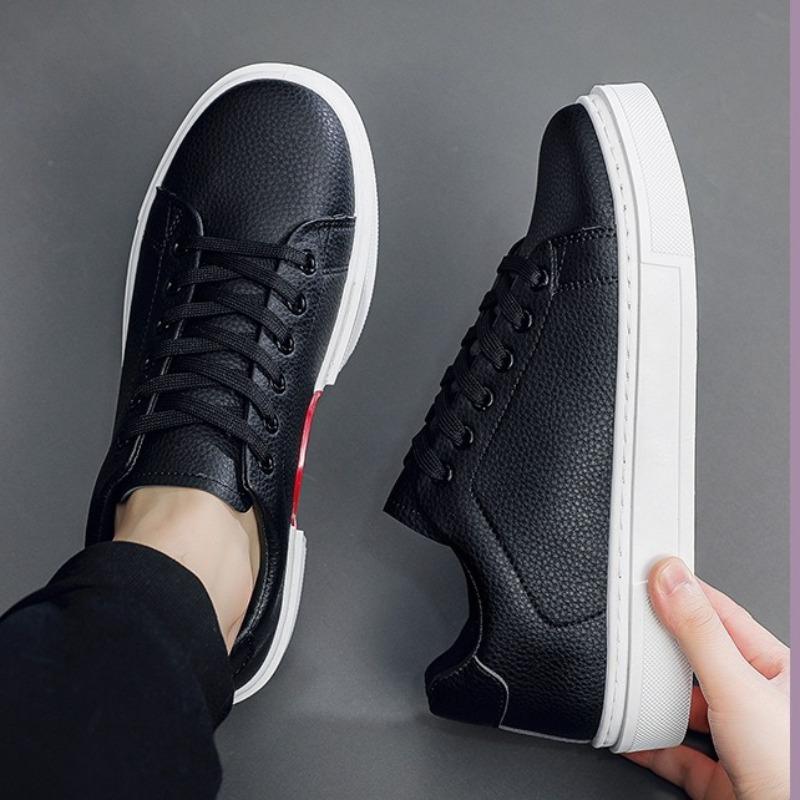 Men's Sneakers High Quality Leather Casual Shoes Luxury Business Office Shoes Trendy Skateboard Shoes Zapatillas Hombre