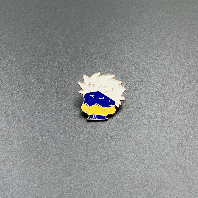 Jujutsu Kaisen Gojo Satoru Brooch - Cute Metal Badge for Backpack Accessory