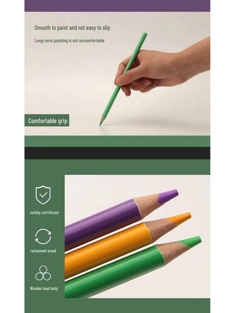 NeoNio Professional Water-Soluble Oil-Based Colored Pencils Set, 100 & 120 Colors in Iron Box for Hand-Painting