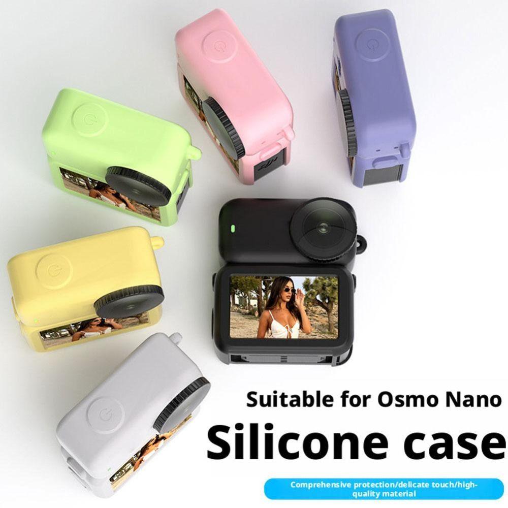 3Pcs/set Lens Cap Protective Case Silicone Camera Body Shell for DJI Osmo Nano Accessories