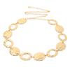 European and American versatile metal pleated ring chain waist chain female simple punk wind ripple ring body chain